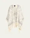Etro Paisley-pattern Fringed Poncho In White