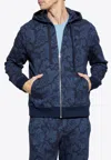 Etro Jacquard Bomber Jacket Casual Jackets And Parka In Navy