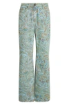 Etro Paisley-print Flared Jeans In Blue