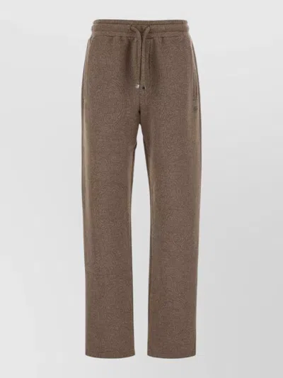 Etro Paisley Jersey Joggers Elastic Waistband Pocket In Animal Print