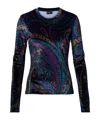 Etro Blue Chenille Sweater In Black