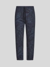 Etro , Paisley Jogging Trousers, Man, Navy Blue, Size Xxl In Navy Blue