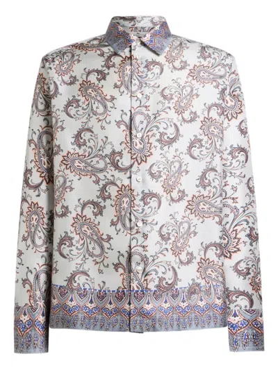 Etro Paisley Leafy-print Shirt In Multi