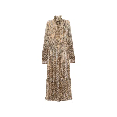 Etro Paisley Leopard-print Maxi Dress In Multi