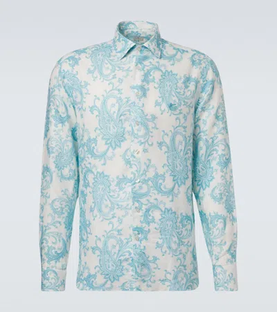 Etro Paisley Linen Shirt In Multi