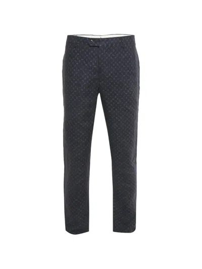 Pre-owned Etro Paisley Linen Trousers In Blue