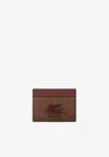 Etro Wallet In Coated Cotton With Embroidered Logo In Multicolor