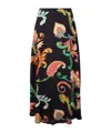 Etro Paisley-print Midi Skirt In Black