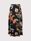 Etro Paisley-print Midi Skirt In Black