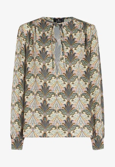 Etro Paisley Long-sleeved Blouse In Multicolor