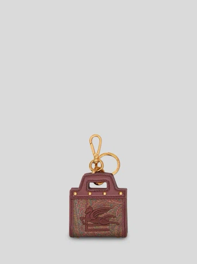 Etro Paisley Love Trotter Charm In Red