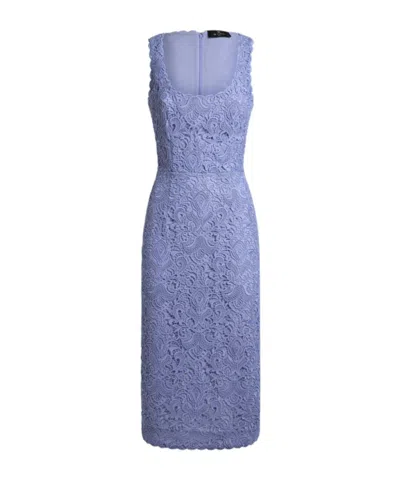 Etro Paisley Macramé Sheath Dress