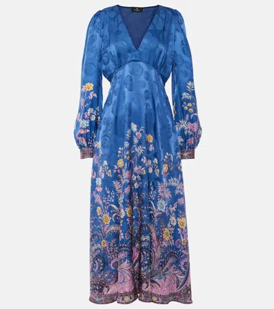 Etro Paisley Midi Dress In Multi