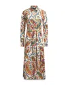 Etro Paisley Midi Shirtdress In Multi