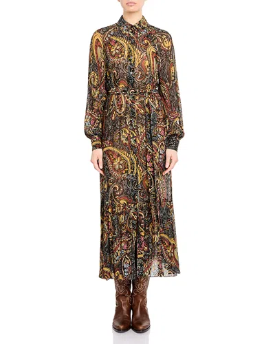 Etro Paisley Midi Shirtdress In Multi