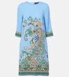 Etro Stretch Viscose Dress With Iconic Print In Multicoloured