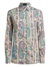 Etro Paisley-motif Cotton Shirt In Neutral