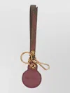 Etro Paisley Motif Keyring Gold Hardware Strap In Brown