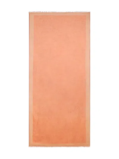 Etro Paisley Motif Linen-blend Scarf In Orange