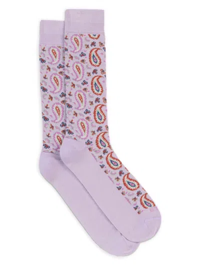 Etro Paisley-motif Socks In Pink