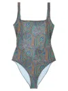 Etro Paisley-print One-piece Swimsuit In Multi