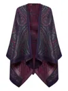 Etro Paisley Open-front Cape In Blue