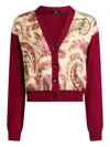 Etro Cropped Cardigan With Printed Insert