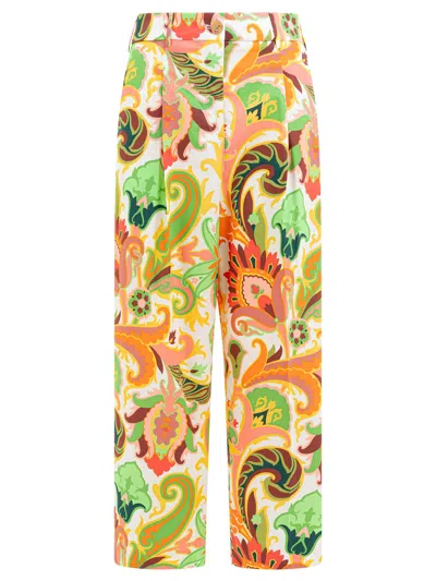 Etro Paisley Pants In Multi