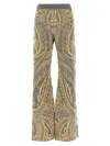 Etro Paisley Intarsia Flared Trousers In Multicolor