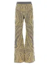 Etro Paisley Intarsia Flared Trousers In Multicolor