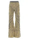Etro Paisley Intarsia Flared Trousers In Multicolor
