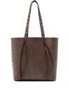 Etro Paisley-pattern Braided-handle Tote Bag In Brown