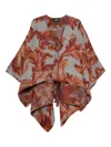 Etro Paisley-jacquard Brushed Wool-blend Cape In Brown