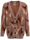 Etro V-neck Cardigan With Front Pockets In Brown