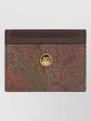 Etro Paisley Pattern Compact Card Holder Keyring In Multi