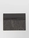 Etro Paisley Pattern Compact Wallet In Black