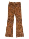 Etro Paisley-pattern Corduroy Trousers In Multi
