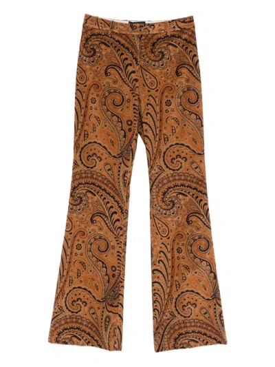 ETRO PAISLEY-PATTERN CORDUROY TROUSERS