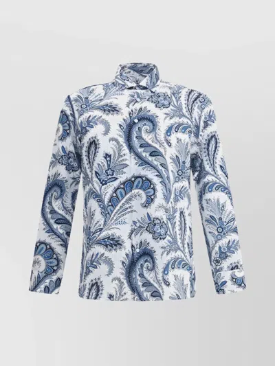 Etro Floral Paisley Button-up Shirt In Blue
