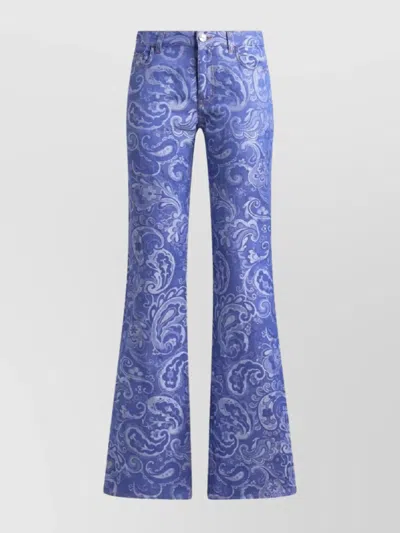 ETRO PAISLEY PATTERN DENIM TROUSERS