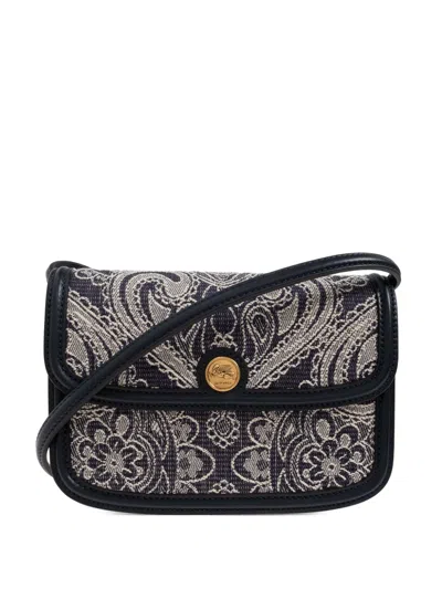 Etro Paisley-pattern Flap Tote Bag In Blue