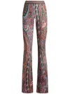 Etro Paisley-pattern Knitted Trousers In Blue