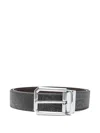 Etro Paisley-pattern Leather Belt In Gray