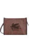 Etro Paisley-pattern Logo-embroidered Clutch Bag In Multi