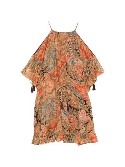 Etro Paisley-pattern Mini Dress In Multi