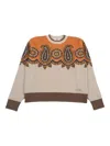 Etro Crew Neck Sweater In Brown