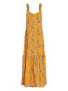 Etro Paisley-pattern Ruffled Maxi Dress In Orange