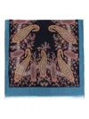 Etro Paisley-pattern Scarf In Black