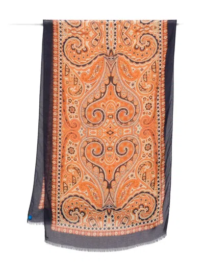 Etro Paisley-pattern Scarf In Neutral