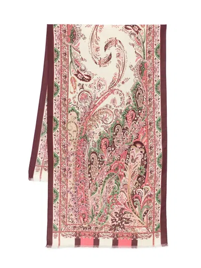 Etro Paisley-pattern Scarf In Pink
